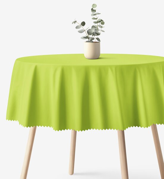 Goldea față de masă teflonată de paște - verde - rotundă Ø 140 cm