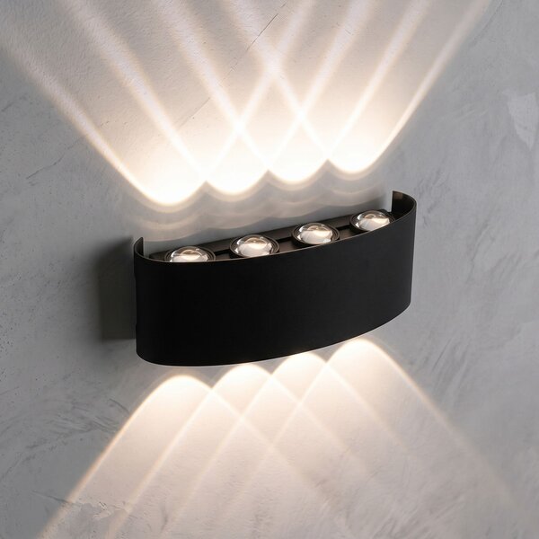 Aplică de perete pentru fațadă LED JNH041-8G Black