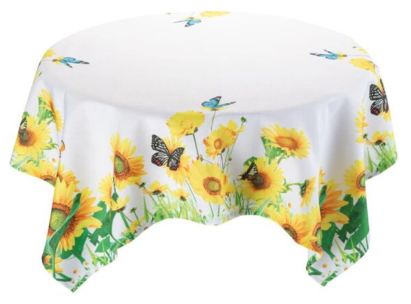 Față de masă centrală cu imprimeu FLOAREA-SOARELUI 85 x 85 cm