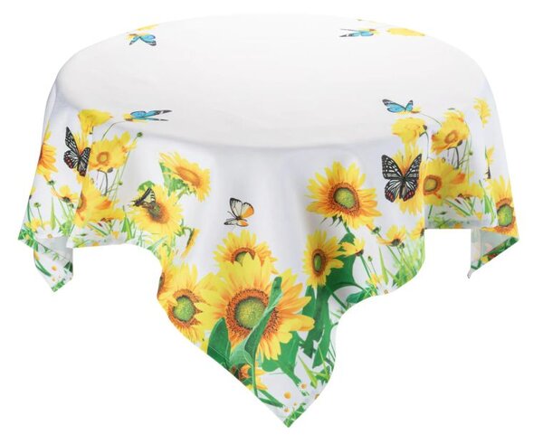 Față de masă centrală cu imprimeu FLOAREA-SOARELUI 85 x 85 cm
