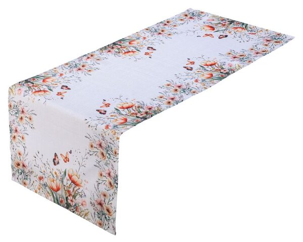 Traversă de masă cu imprimeu PĂȘUNE PROASPĂTĂ 40 x 110 cm