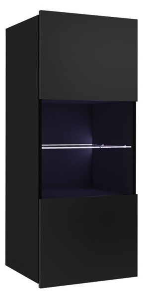 Vitrină suspendată BR05 Benji (Negru + Negru lucios). 1070670