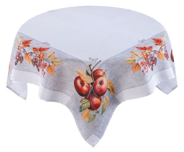 Față de masă centrală cu imprimeu MERE DE TOAMNĂ 85 x 85 cm