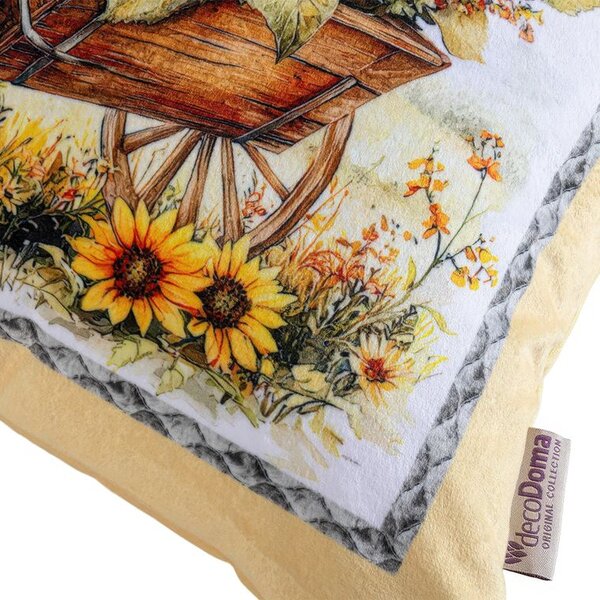 Set de 3 fețe pernuțe SUNFLOWERS 45 x 45 cm