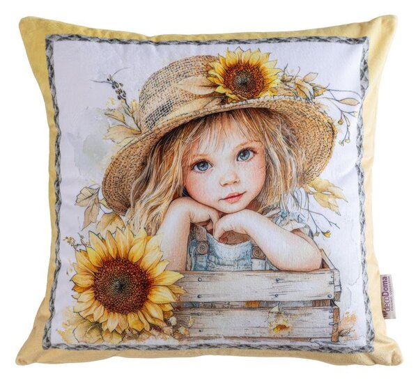 Set de 3 fețe pernuțe SUNFLOWERS 45 x 45 cm