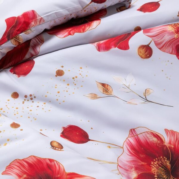 Lenjerie de pat din microfibră POPPIES pat simplu