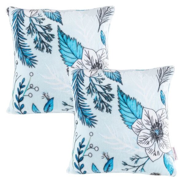 Set de 2 fețe pernuțe din micropluș LINDA 40 x 40 cm
