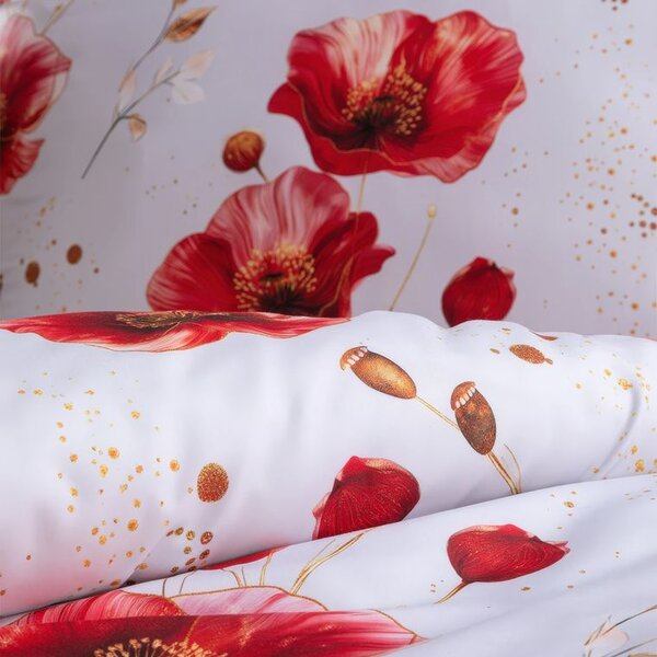 Lenjerie de pat din microfibră POPPIES pat simplu