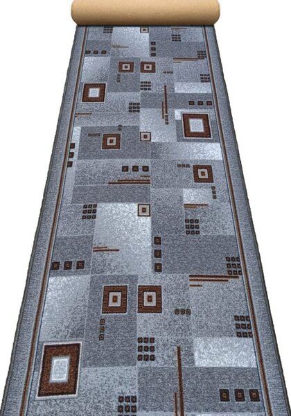 Traversa Print Dekart, Tesatura Plata, Latime 0.6m, Marime 60 x 300 cm, Gri, Festonata Surfilata Tivita, Antialergica, Polipropilena, Living