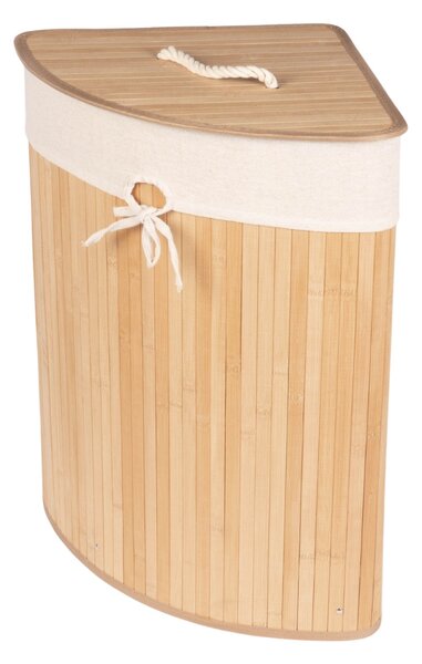Coș de rufe colțar ARCO, bambus, 60 l, natural