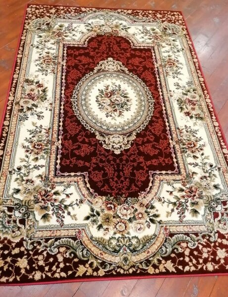 Covor Living Dormitor, Model Clasic 571 210, Rosu Rosu, Dreptunghi, 80x150