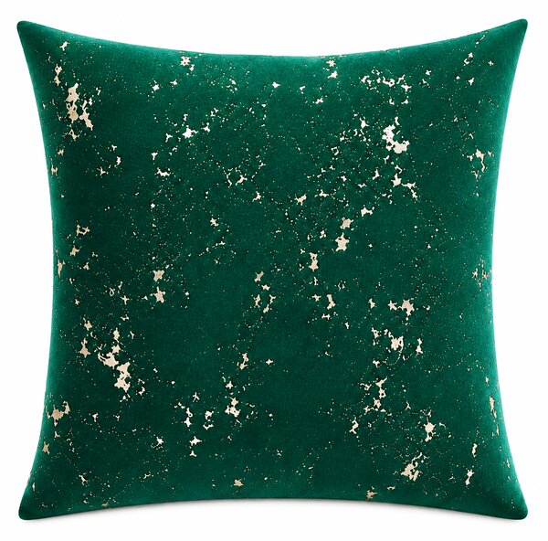 Perna Velaria, catifea Green Cosmos 40x40 cm - Burduf cadou