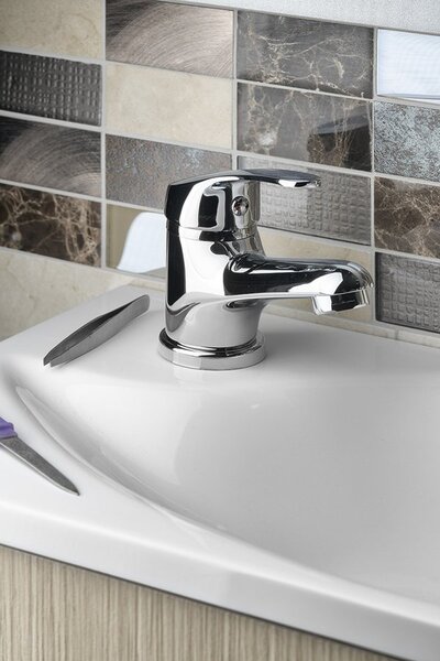 Aqualine, AQUALINE 35 baterie de bază pentru lavoar fără priză, crom, 52102