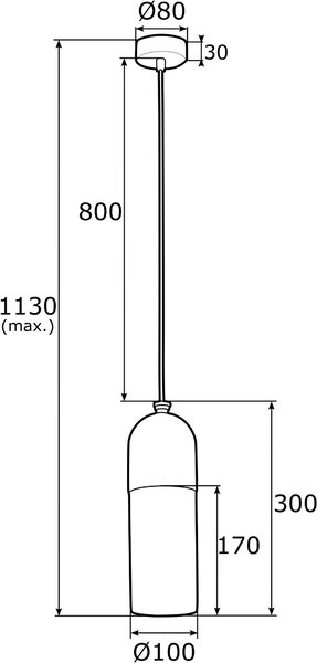 Argon Burgos lampă suspendată 1x15 W alamă-opal 4212