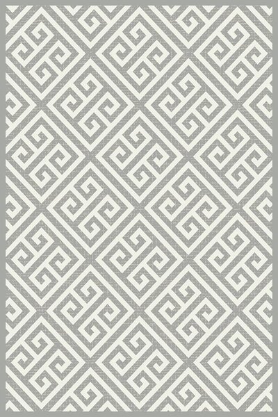 Covor Sufragerie, Model Cappuccino 16063-19, Covor Dreptungiular, Gri Dreptunghi, 80x150