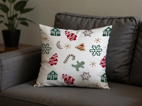 Fata de perna din polibumbac HOLLY POLY 45x45 cm, alb