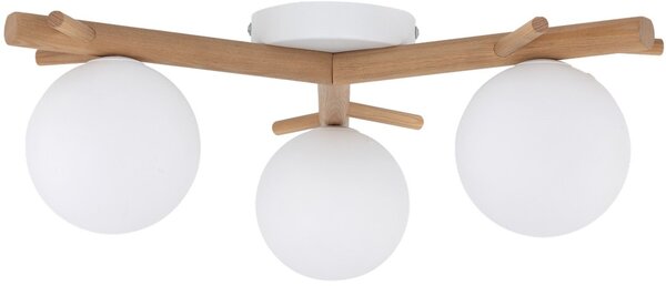 TK Lighting Sheron lampă de tavan 3x6 W alb-lemn 5308