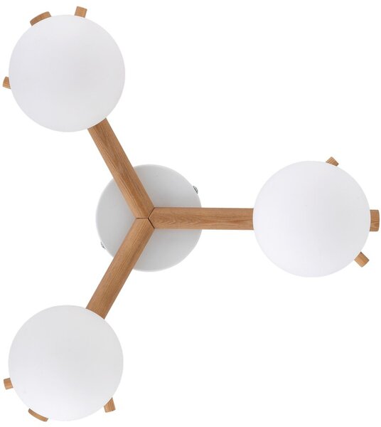 TK Lighting Sheron lampă de tavan 3x6 W alb-lemn 5308