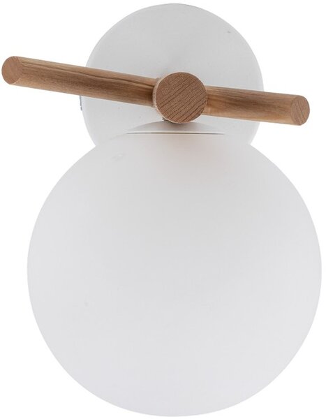 TK Lighting Sheron lampă de perete 1x6 W alb-lemn 5307