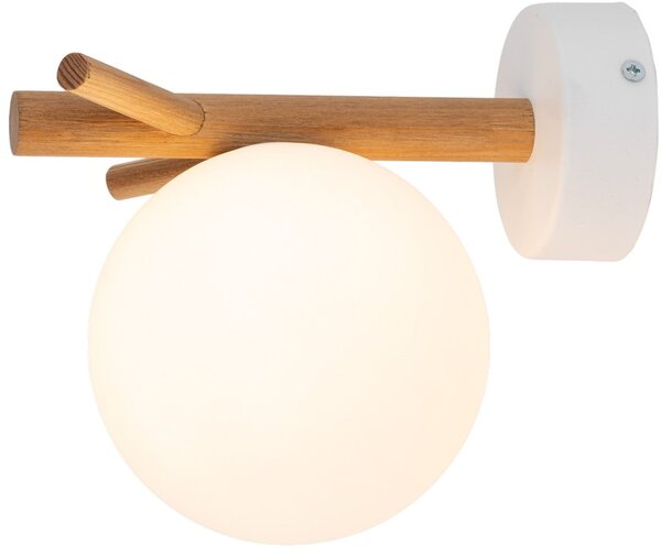 TK Lighting Sheron lampă de perete 1x6 W alb-lemn 5307