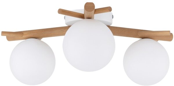TK Lighting Sheron lampă de tavan 3x6 W alb-lemn 5308