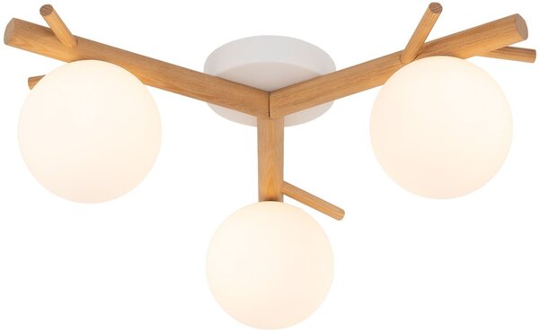 TK Lighting Sheron lampă de tavan 3x6 W alb-lemn 5308