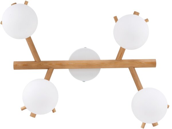 TK Lighting Sheron lampă de tavan 4x6 W alb-lemn 5309