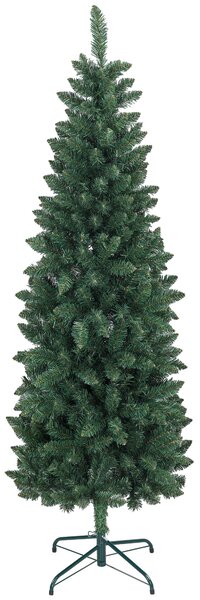 HOMCOM Brad Artificial de Crăciun cu 479 Ramuri, Brad de Crăciun Înalt și Îngust cu Bază Pliabilă, Ø65x180 cm, Verde | Aosom Romania