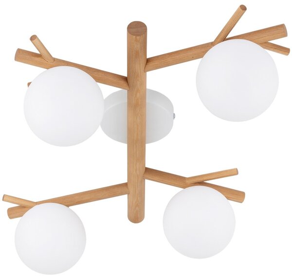 TK Lighting Sheron lampă de tavan 4x6 W alb-lemn 5309
