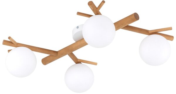 TK Lighting Sheron lampă de tavan 4x6 W alb-lemn 5309
