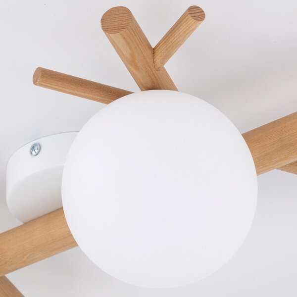 TK Lighting Sheron lampă de tavan 4x6 W alb-lemn 5309