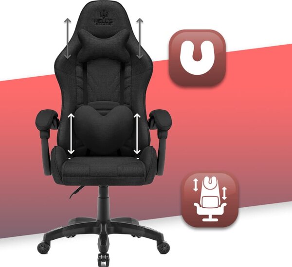 Scaun de gaming Rainbow Black Mesh
