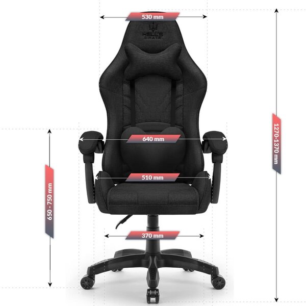 Scaun de gaming Rainbow Black Mesh