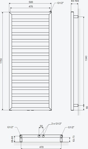Excellent Brego calorifer de baie scară 115x50 cm alb GREX.BR115.WH