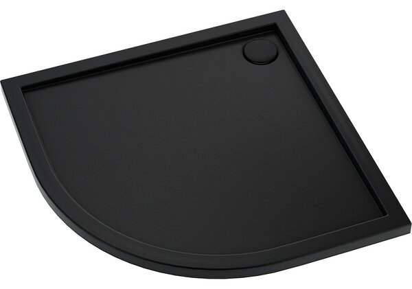 Oltens Superior cădiță de duș semirotundă 80x80 cm negru 16001300