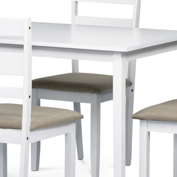 Set de masă clasic pentru 4 persoane în alb mat. DIN STOC AUT-6070