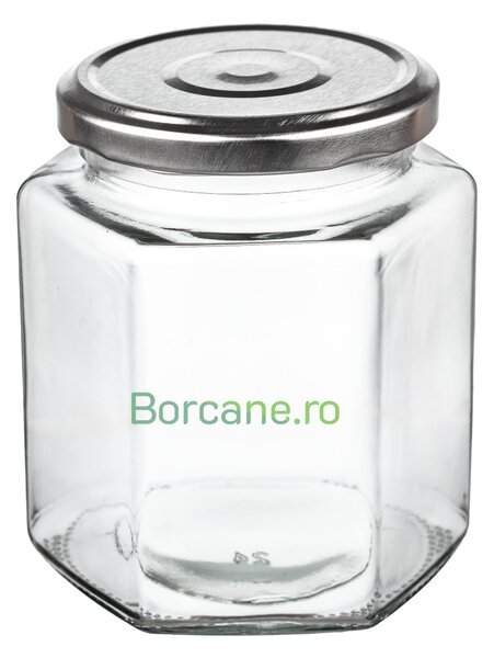 Borcan 380 ml hexagonal to 70