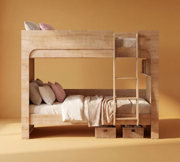 Pat etajat pentru copii, design functional si modern Colectia Mocha 90x200 cm