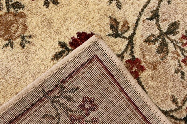 Covor Clasic Lotos 551 100 Crem-Bej, Model Floral Crem, Dreptunghi, 80x200