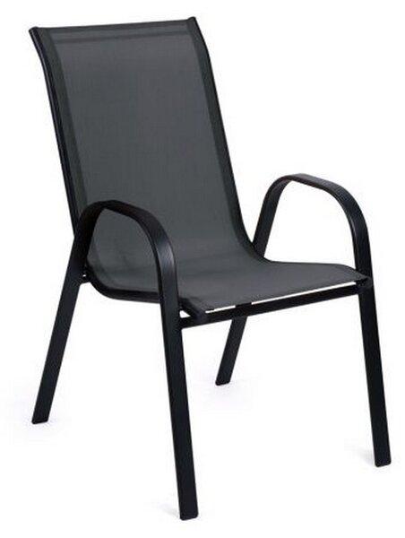 Scaun de grădină Forteza 3 + 1 GRATUIT, negru