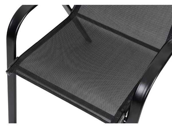 Scaun de grădină Forteza 3 + 1 GRATUIT, negru