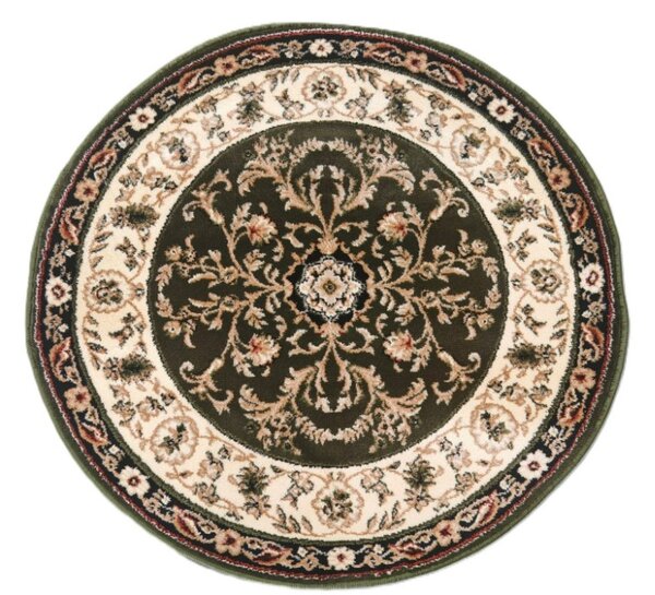 Covor Rotund, Model Lotos 523 310, Verde Rotund, Verde, 80x80