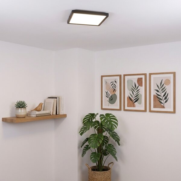 Brilagi - Plafonieră LED ESTELA SQUARE LED/24W/230V 31x31 cm neagră