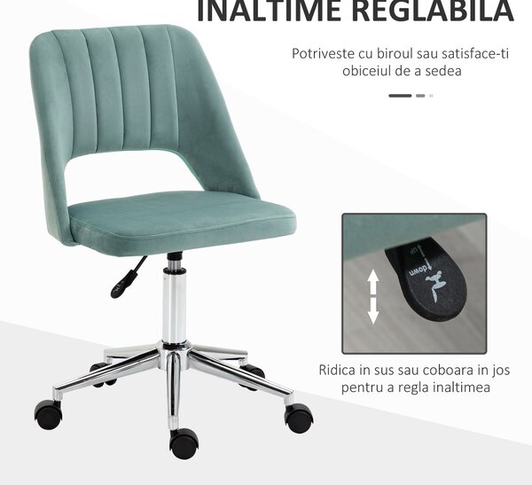 Scaun de Birou Ergonomic pentru Birou cu Inaltime Reglabila Vinsetto ,sarcina maxima 120 kg,Verde | Aosom Romania