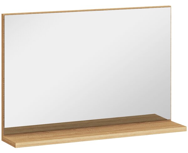Kleankin Oglindă de Baie Modernă cu Poliță 60x12x40 cm, Lemn | Aosom Romania
