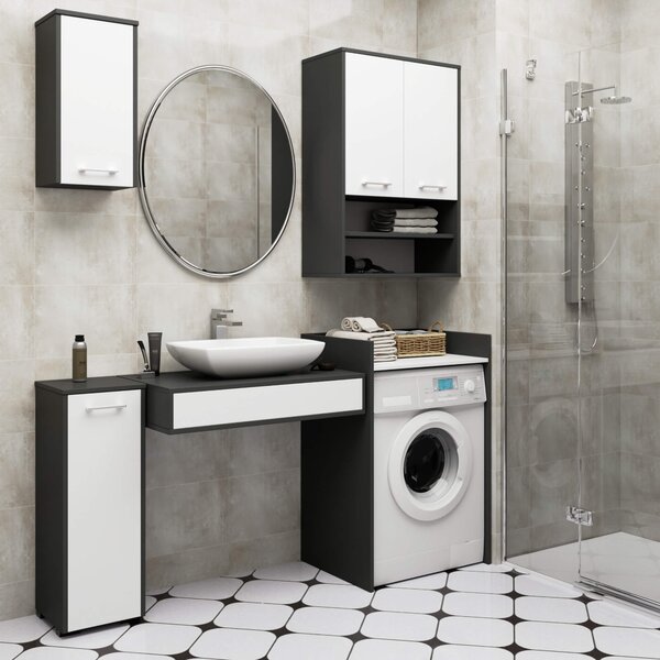 Dulap de baie de perete Farid TYPE 7 (grafit + alb). Promo -12%. 1152090