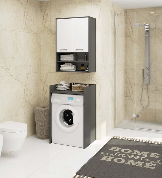 Dulap de baie de perete Farid TYPE 7 (grafit + alb). Promo -12%. 1152090