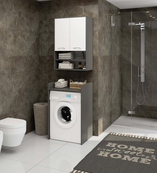 Dulap de baie de perete Farid TYPE 7 (grafit + alb). Promo -12%. 1152090