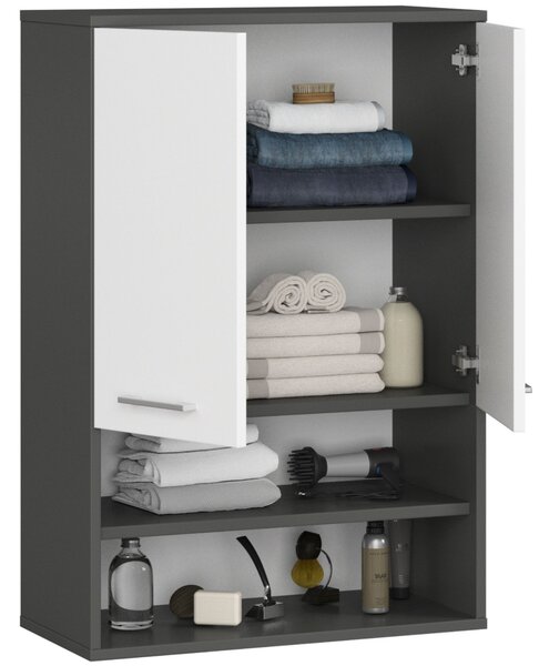 Dulap de baie de perete Farid TYPE 7 (grafit + alb). Promo -12%. 1152090