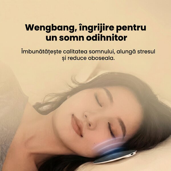 Boxă Bluetooth subțire pentru pernă, disc textil cu buton și port de încărcare pe margine